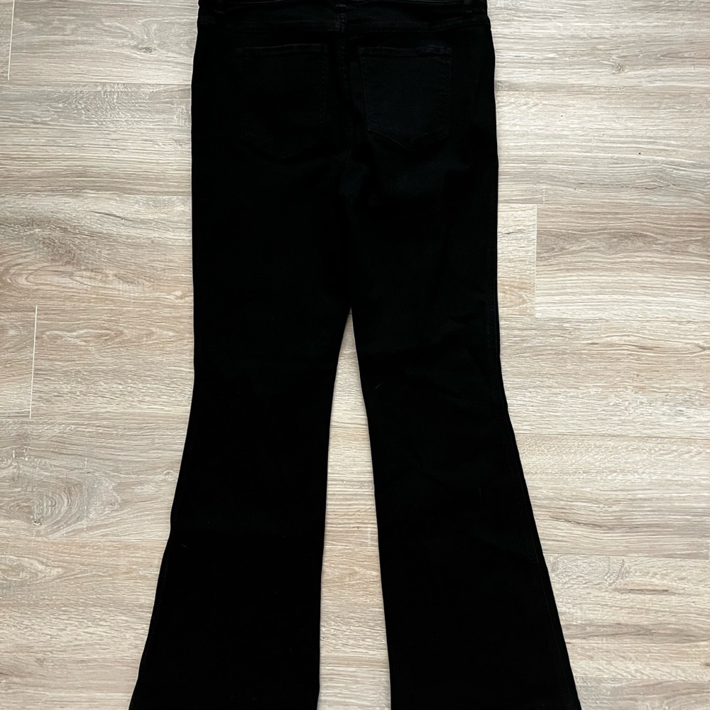 SPANX Black Flare Women's Jeans Obsidian Rinse - Size Large - Picture 6 of 7